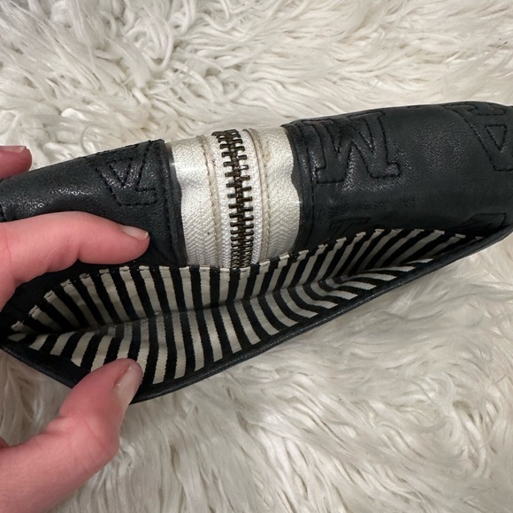L.A.M.B. • Black & White Zipper Stripe Wallet • Folding Wallet - Picture 4 of 9